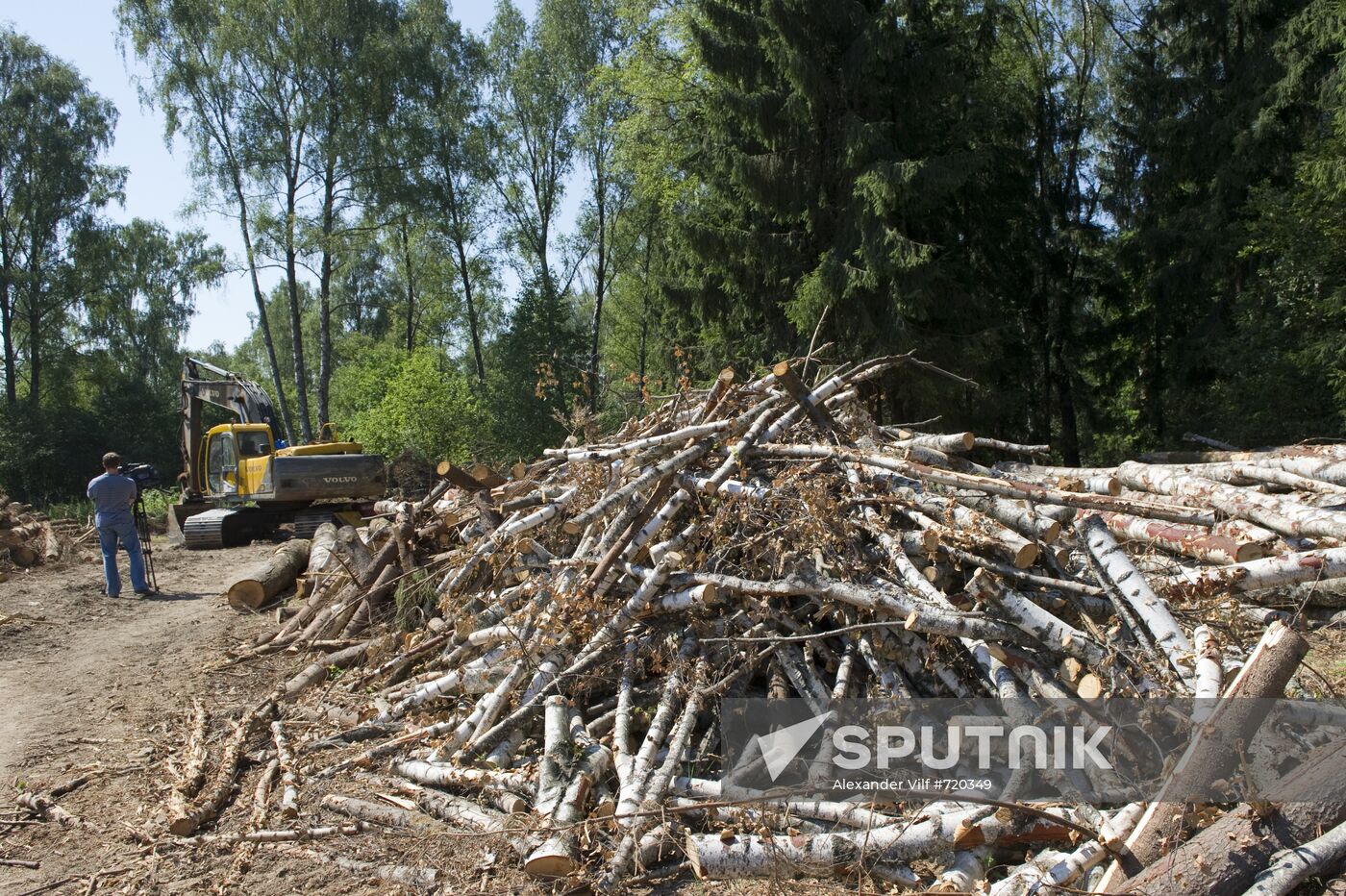 Khimki forest felling begins from the Sheremetyevo side