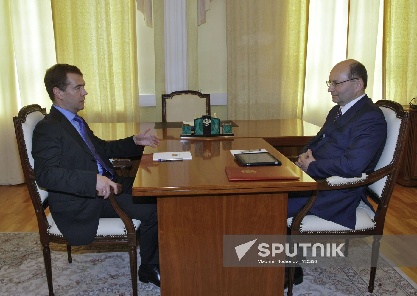 Dmitry Medvedev and Alexander Misharin
