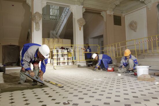 The Bolshoi Theater under continued restoration