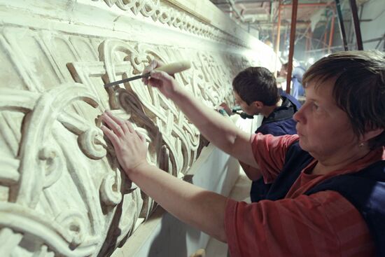 The Bolshoi Theater under continued restoration