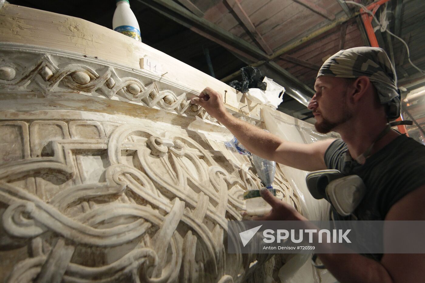 The Bolshoi Theater under continued restoration