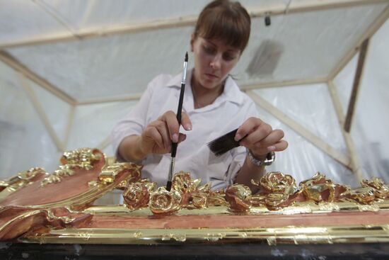 The Bolshoi Theater under continued restoration