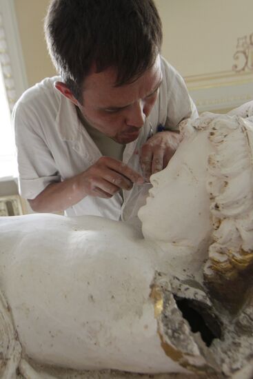 The Bolshoi Theater under continued restoration