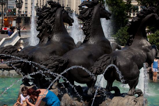 Scorching heat in Moscow