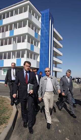 Vladimir Putin visits residential area, the town of Kotelnikovo