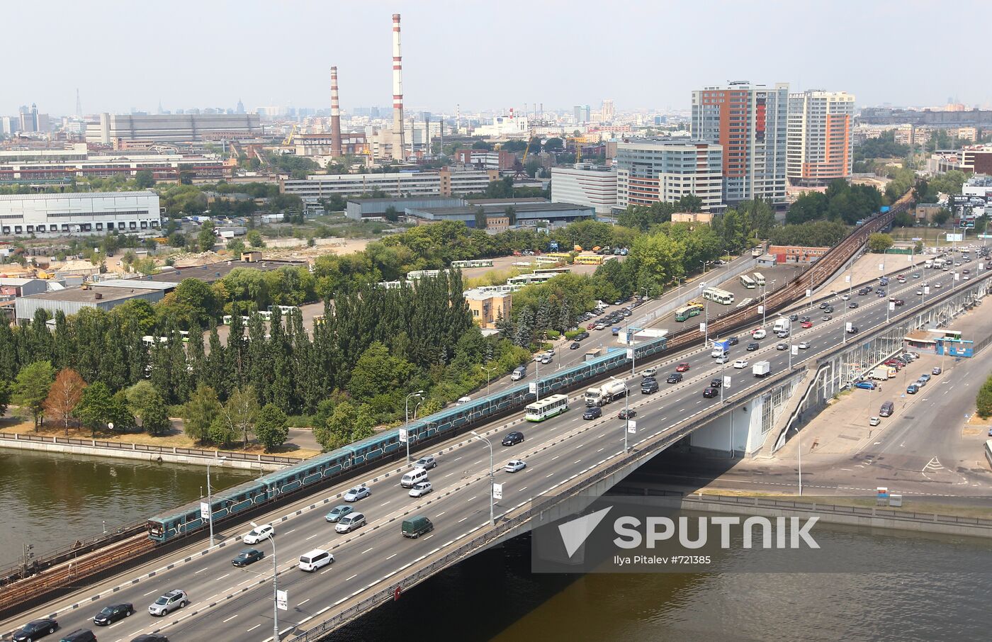 Nagatinsky Metro Bridge in Moscow