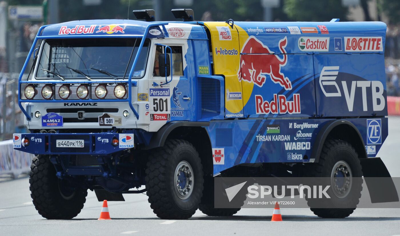 Kamaz Master team competes at truck racing