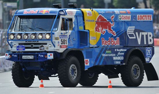 Kamaz Master team competes at truck racing