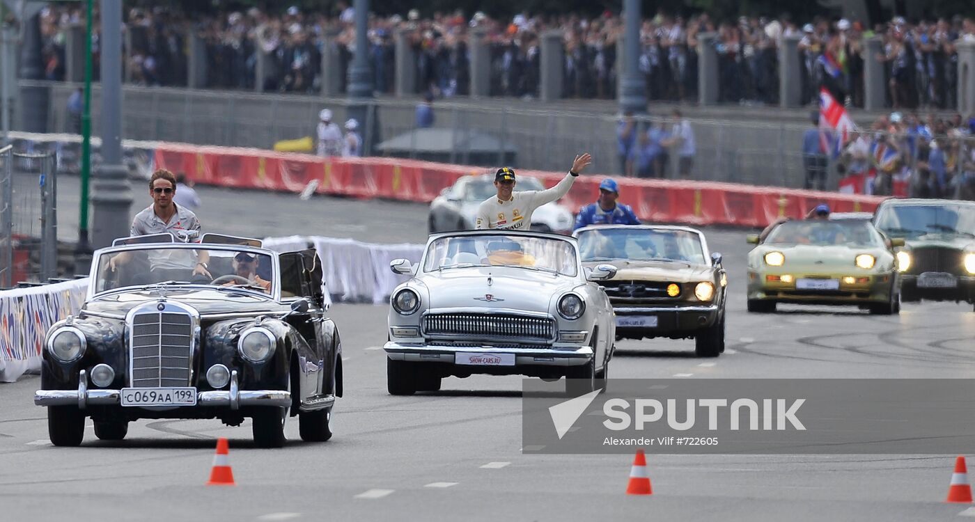 Bavaria Moscow City Racing motor show's drivers parade
