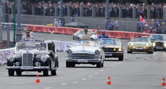 Bavaria Moscow City Racing motor show's drivers parade