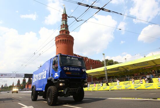 Team De Rooy and Kamaz Master teams compete at truck racing