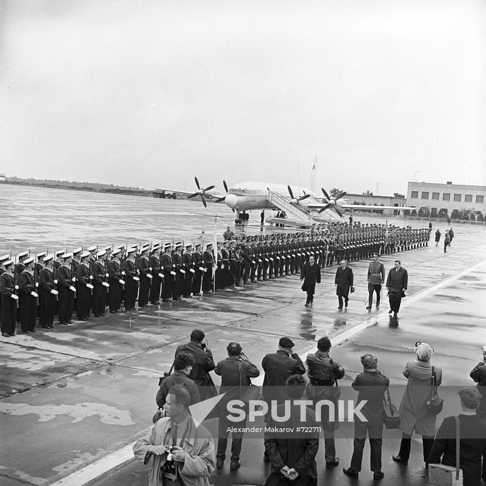 Prime Minister of Burma U Ne Win on official visit to USSR