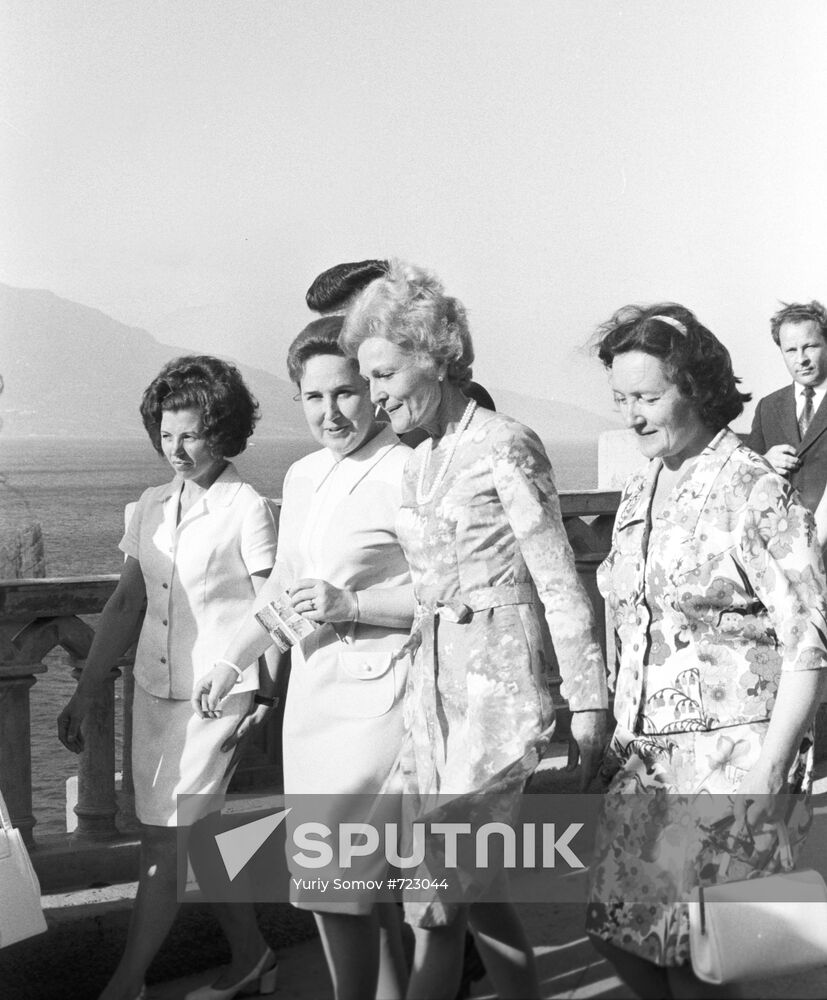 U.S. president Richard Nixon on the official visit to the USSR