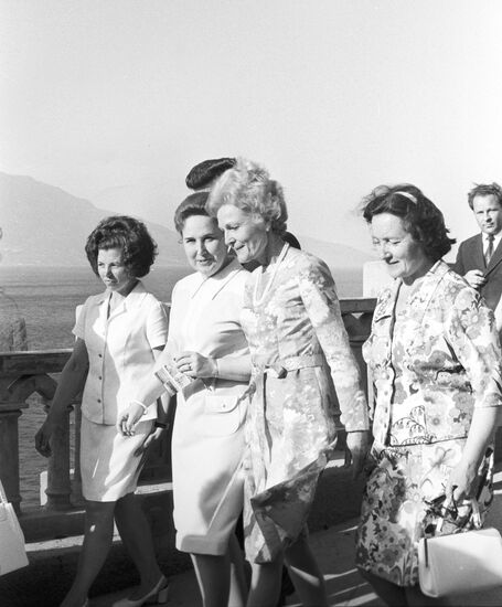 U.S. president Richard Nixon on the official visit to the USSR