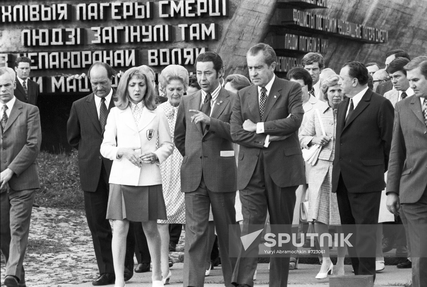 U.S. president Richard Nixon on the official visit to the USSR