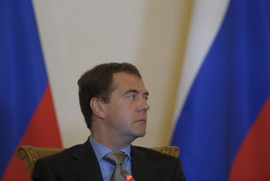 Dmitry Medvedev on working visit to St. Petersburg