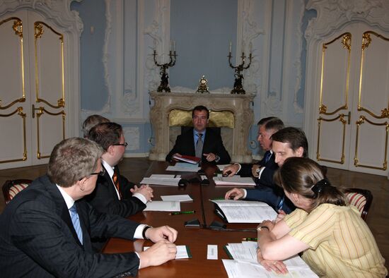Dmitry Medvedev holds meeting, St. Petersburg