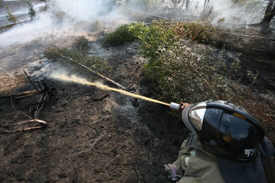 Peat bogs burn in Moscow Region