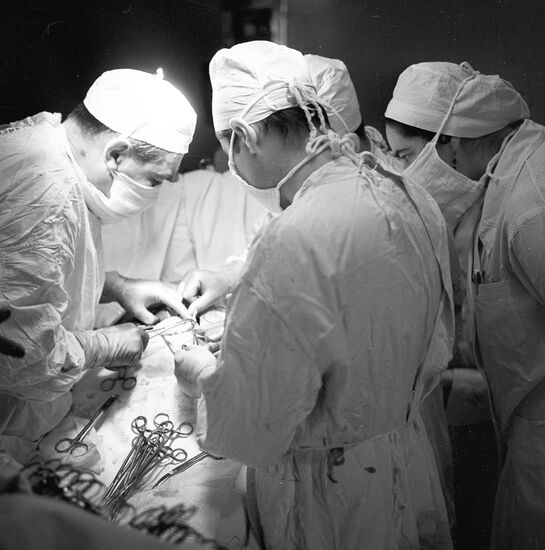 Nikolai Blokhin operating a patient