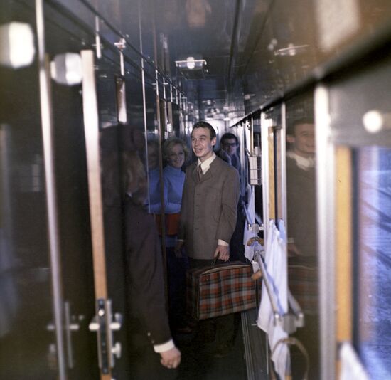 Passenger in Moscow-Berlin train