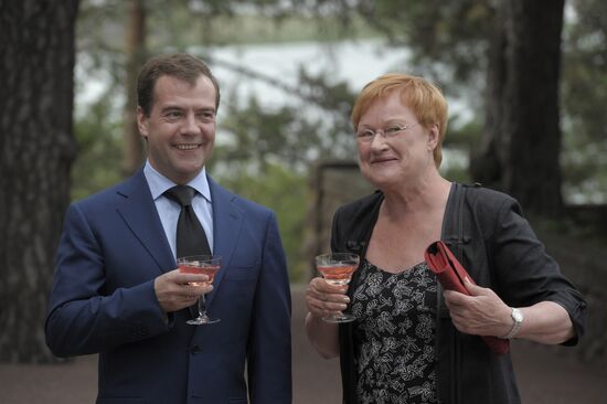 Dmitry Medvedev on working visit to Finland