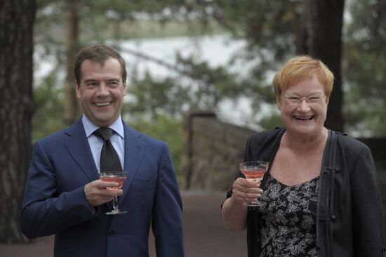 Dmitry Medvedev on working visit to Finland