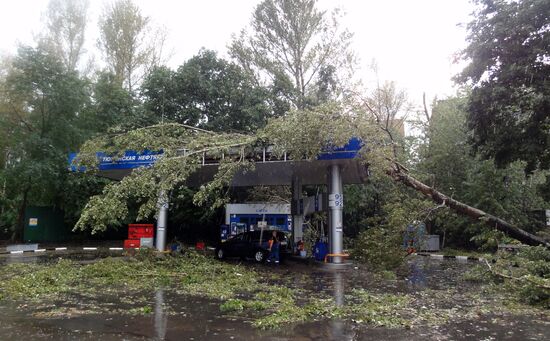 Consequences of hurricane, Moscow