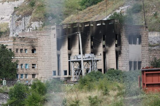 Baksan hydropower plant after explosion