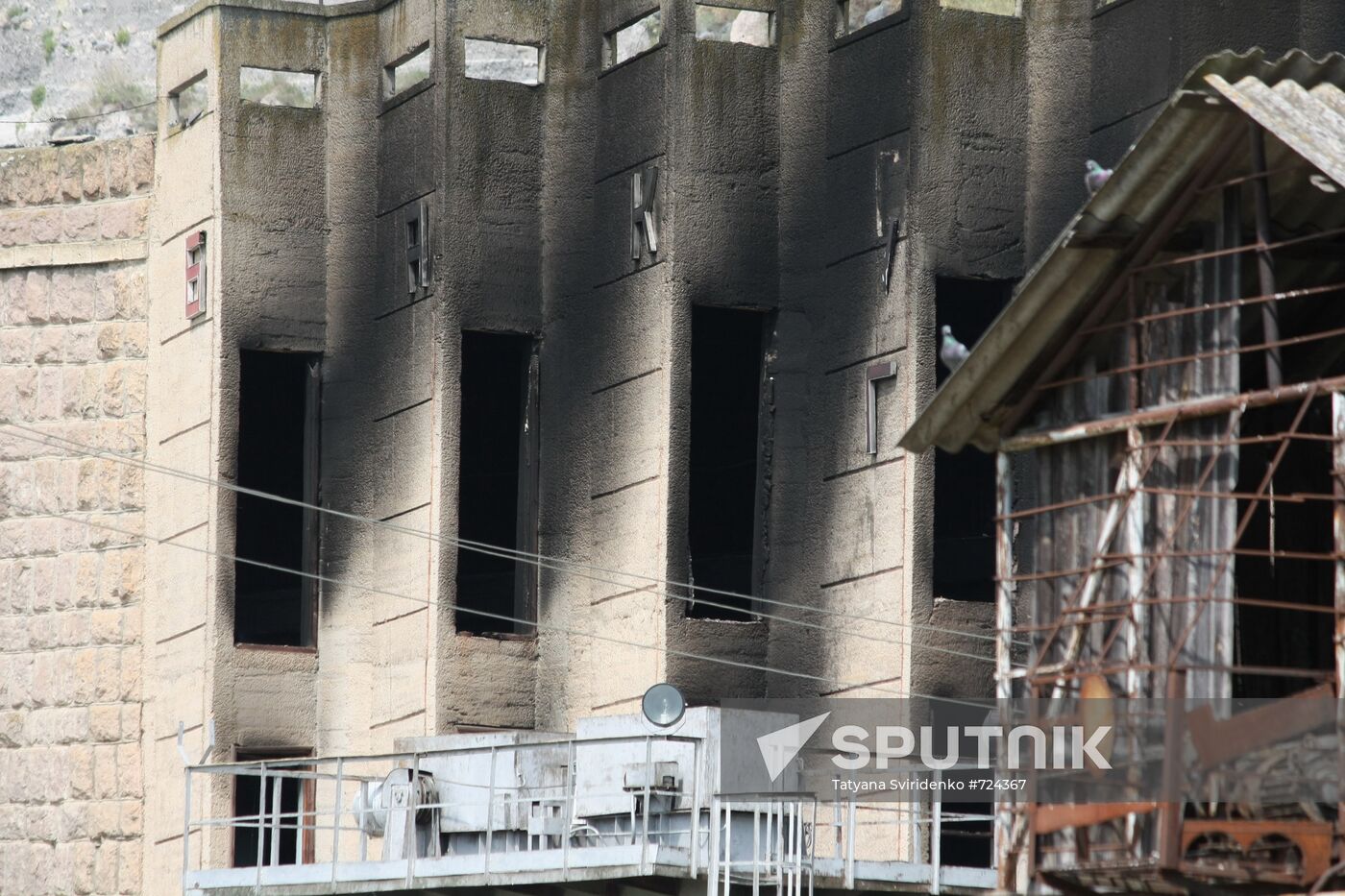 Baksan hydropower plant after explosion