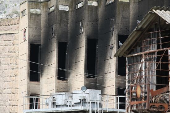 Baksan hydropower plant after explosion