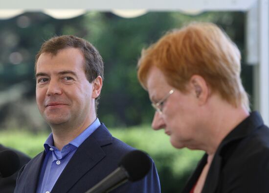 Dmitry Medvedev visits Finland. Second day.