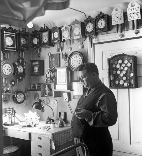 Watch maker and collector Mikhail Karpenko