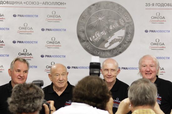 Valery Kubasov, Alexei Leonov, Thomas Stafford, Vance Brand