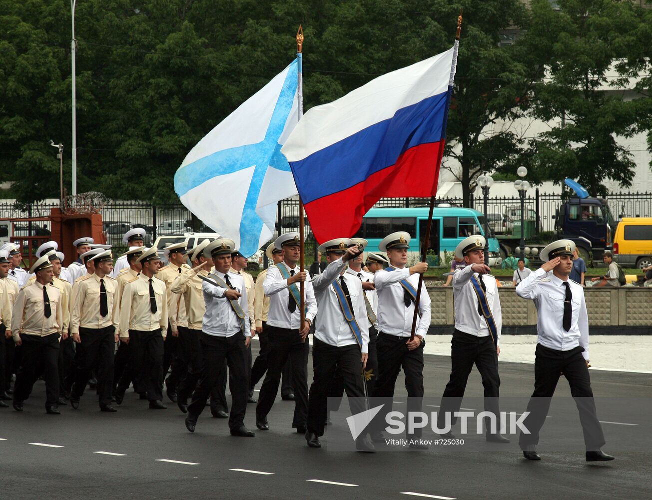 The Moskva cruiser, farewell ceremony
