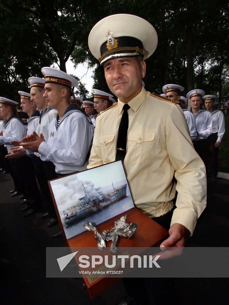 Embarkation ceremony for Russian cruiser Moskva