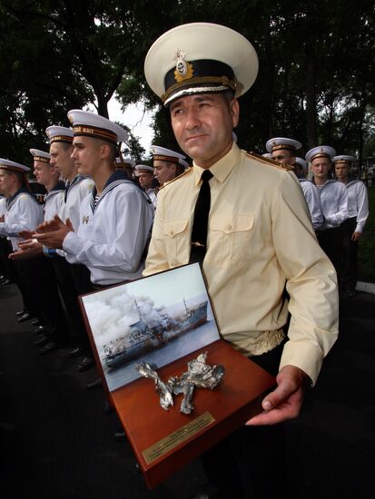 Embarkation ceremony for Russian cruiser Moskva