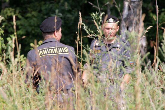Police cordons around felling areas in Khimki forest