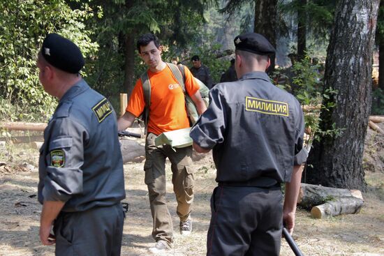 Khimki forest amidst environmental protests