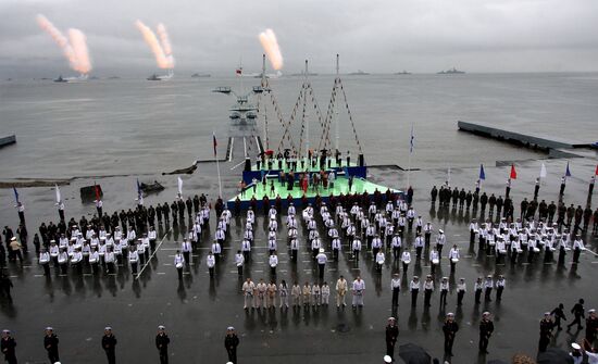 Pacific Fleet holds rehearsal for Navy Day parade