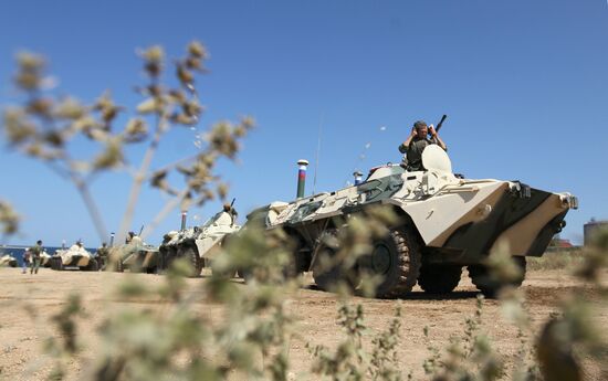 Landing party board a ship in Sevastopol