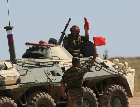 Landing party board a ship in Sevastopol