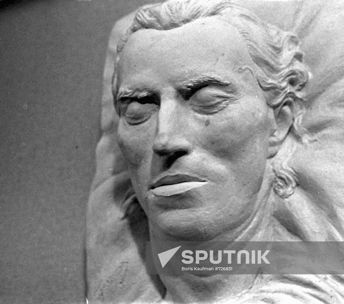 Sculptural portrait of poet Friedrich von Schiller
