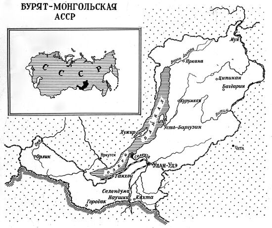 Map of Buryat ASSR
