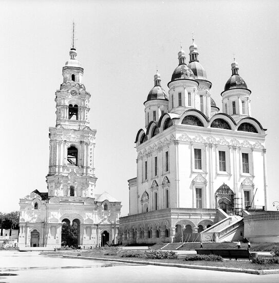 Bell tower and Dormition Cathedral of Astrakhan Kremlin