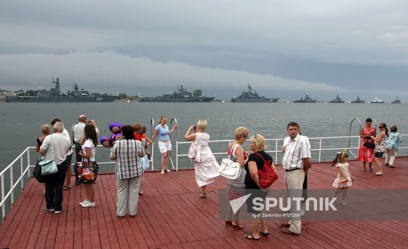 Celebrationson on the Navy Day in Baltiisk