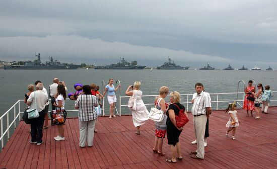 Celebrationson on the Navy Day in Baltiisk