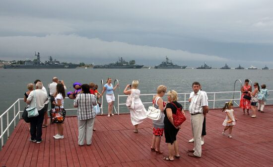 Celebrationson on the Navy Day in Baltiisk