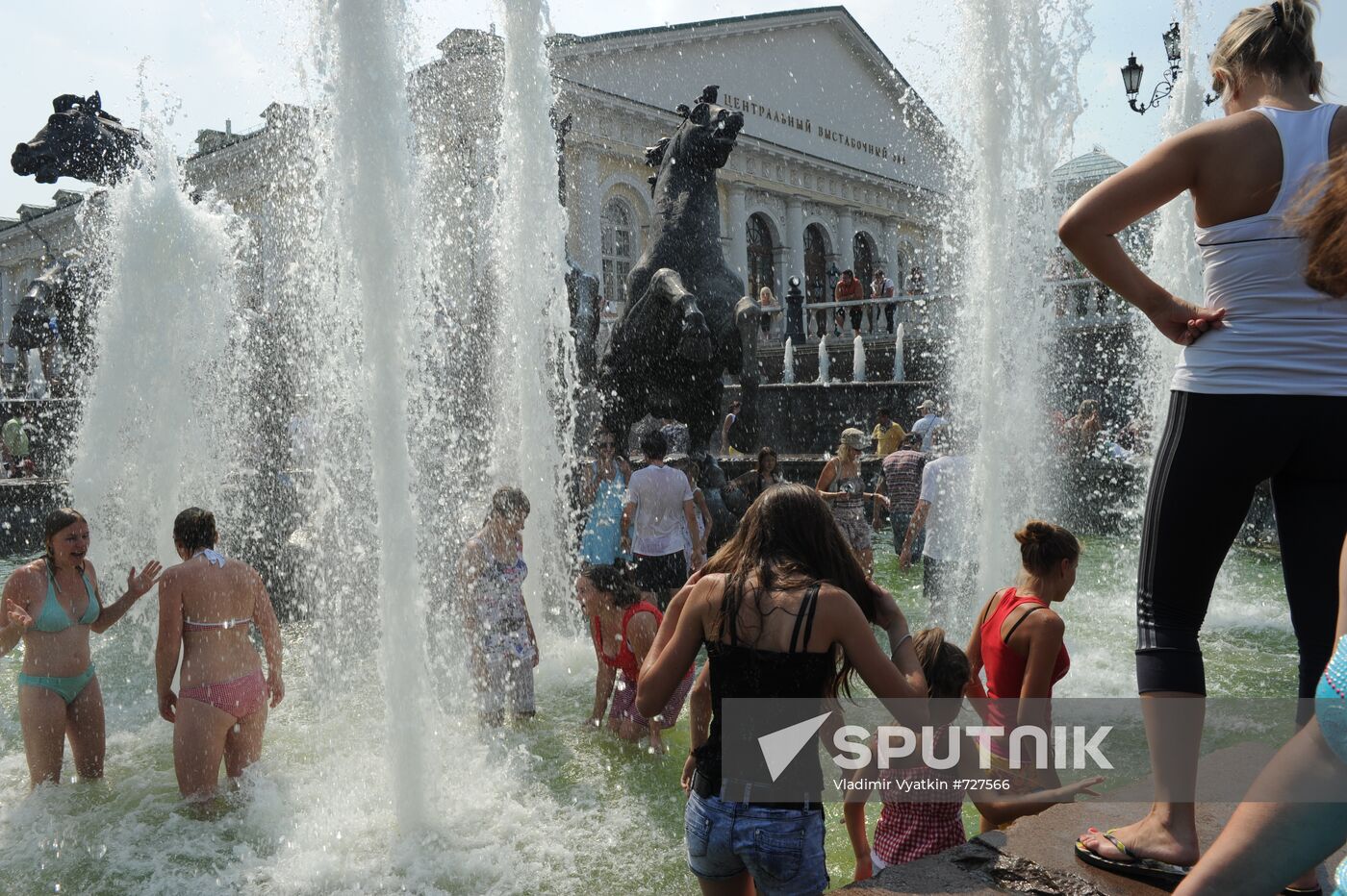 Muscovites at Manezh Square