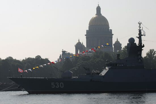 Russian Navy Day celebrations in St. Petersburg