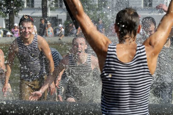 Russian Navy Day celebration in St Petersburg